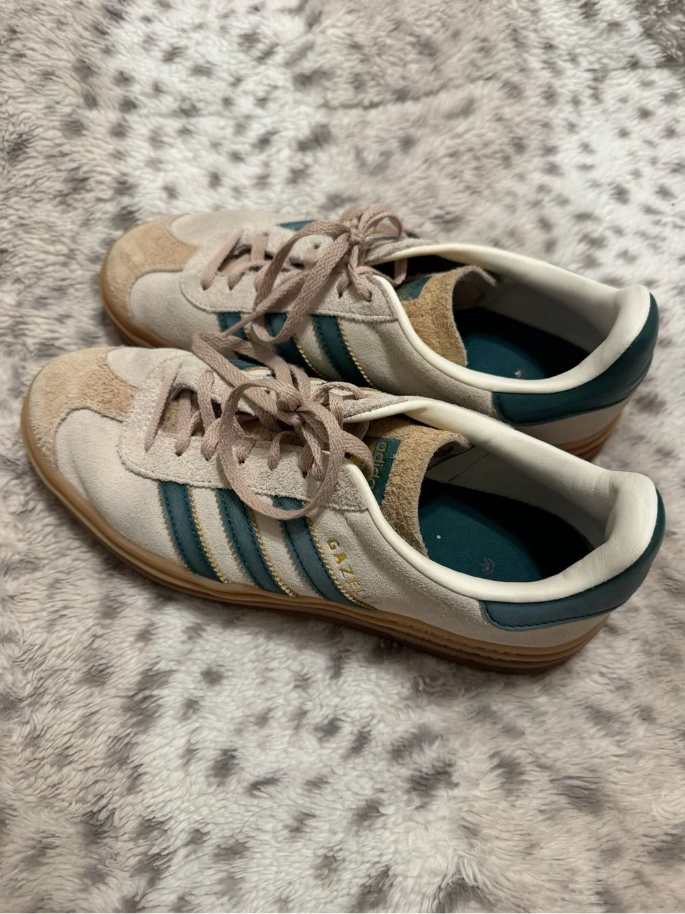 adidas Gazelle Women’s Sneakers in Teal and Beige